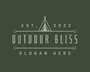 Nature Camping Tent logo design