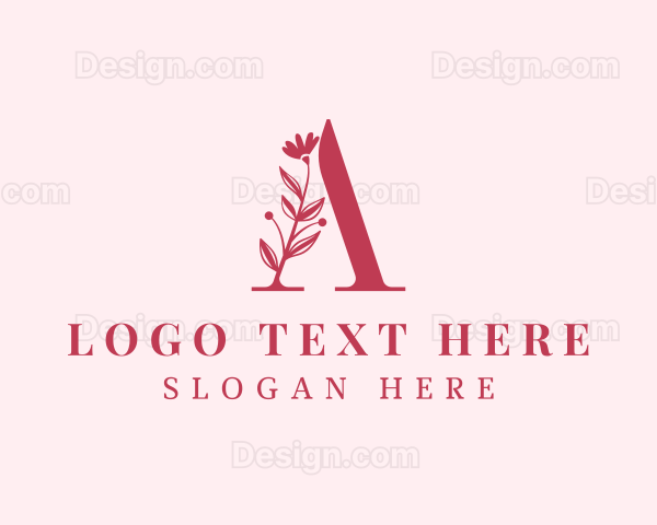 Floral Beauty Letter A Logo