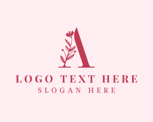 Floral Beauty Letter A logo