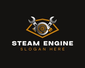 Engine Wrench Mechanic logo design