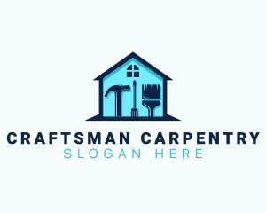 Home Repairman Carpenter logo design