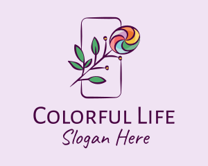 Natural Colorful Candy Plant logo design