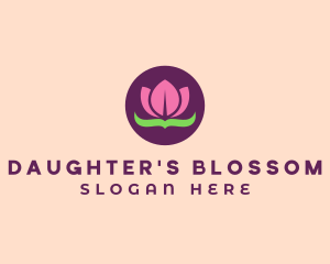 Pink Lotus Flower logo design