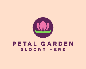 Pink Lotus Flower logo design