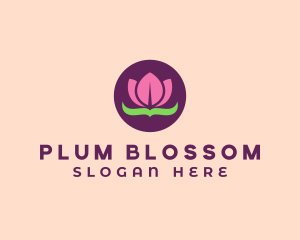 Pink Lotus Flower logo design