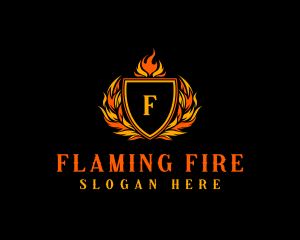 Flaming Royal Crest logo design