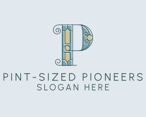 Decorative Letter P  logo design