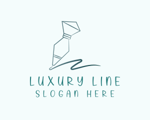 Piping Bag Line Art logo design