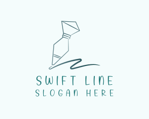 Piping Bag Line Art logo design