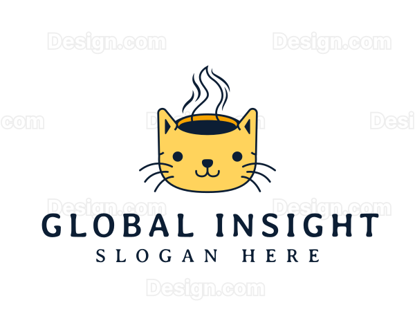 Hot Coffee Cat Logo
