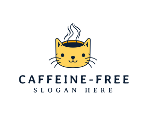 Hot Coffee Cat logo design