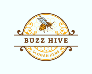 Honeycomb Bumblebee Honey logo