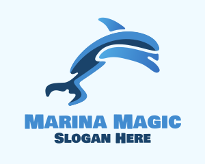 Blue Dolphin Swim logo design