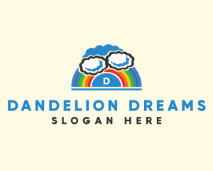 Cloudy Nursery Rainbow  logo design