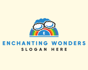 Cloudy Nursery Rainbow  logo design