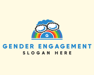 Cloudy Nursery Rainbow  logo