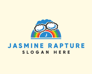 Cloudy Nursery Rainbow  logo design