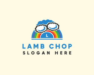 Cloudy Nursery Rainbow  logo design