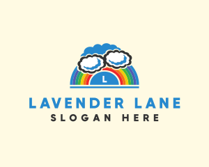 Cloudy Nursery Rainbow  logo design