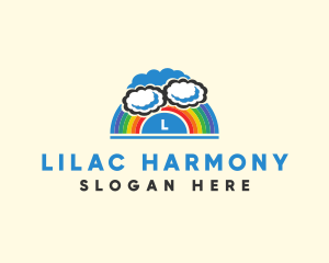 Cloudy Nursery Rainbow  logo design