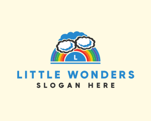 Cloudy Nursery Rainbow  logo design