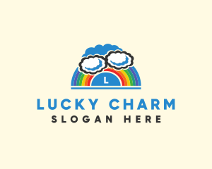 Cloudy Nursery Rainbow  logo design