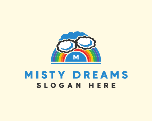 Cloudy Nursery Rainbow  logo design