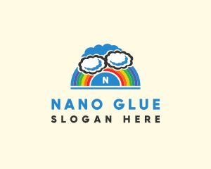 Cloudy Nursery Rainbow  logo design