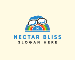 Cloudy Nursery Rainbow  logo design