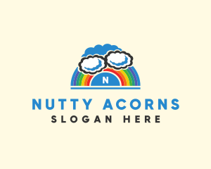 Cloudy Nursery Rainbow  logo design