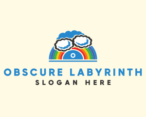 Cloudy Nursery Rainbow  logo design