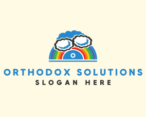 Cloudy Nursery Rainbow  logo design