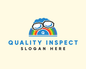 Cloudy Nursery Rainbow  logo design