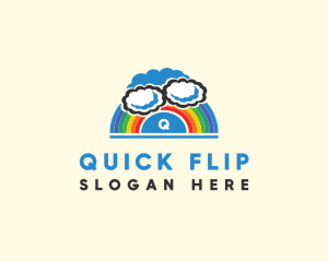 Cloudy Nursery Rainbow  logo design