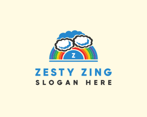 Cloudy Nursery Rainbow  logo design