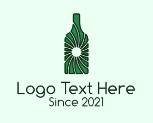 Green Wine Bottle  logo