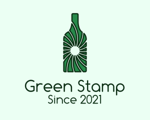 Green Wine Bottle  logo design