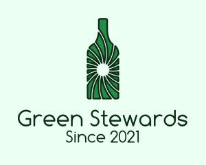 Green Wine Bottle  logo design