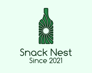 Green Wine Bottle  logo design