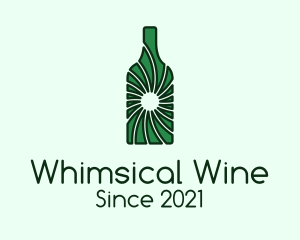 Green Wine Bottle  logo design