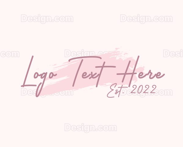 Pink Feminine Script Logo