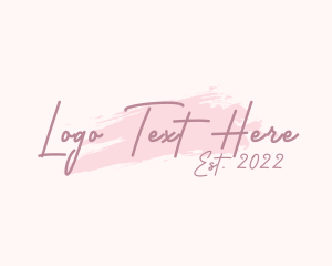 Pink Feminine Script logo