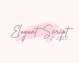 Pink Feminine Script logo design