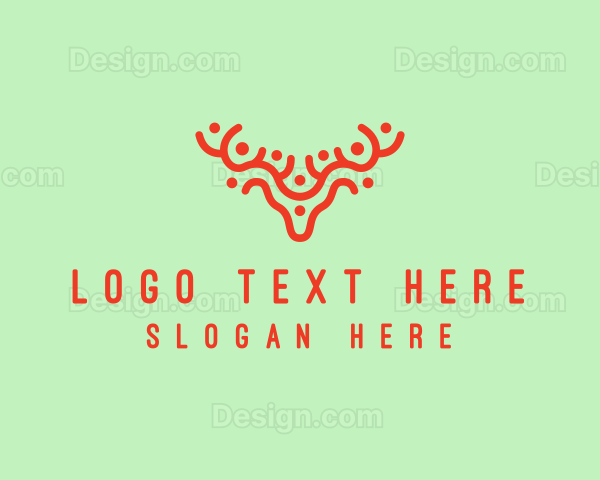 Deer Antlers Zoo Logo