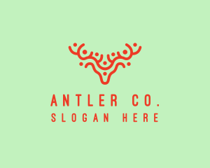 Deer Antlers Zoo logo design