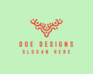 Deer Antlers Zoo logo design