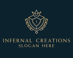 Shield Royalty Letter logo design