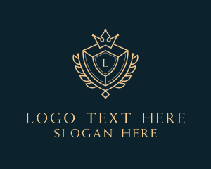 Crown - Shield Royalty Letter logo design