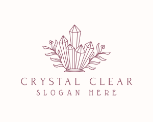 Floral Nature Crystals logo design