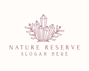 Floral Nature Crystals logo design